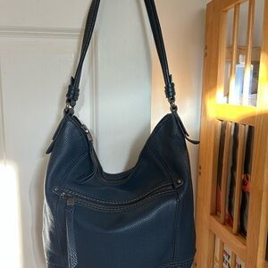 The Sak Navy Leather Hobo Bag
